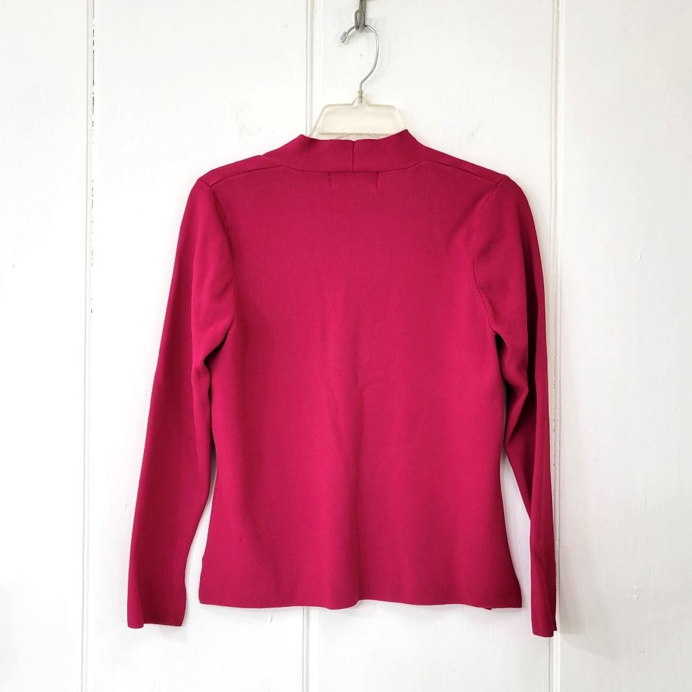 August Silk Petites Fushia Knit Top Size PL - Picture 4 of 4